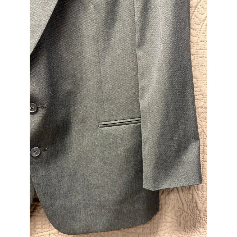 VTG‎ Nino Cerruti Rue Royale Grey Two Button Sport Coat Mens 46R Made in USA